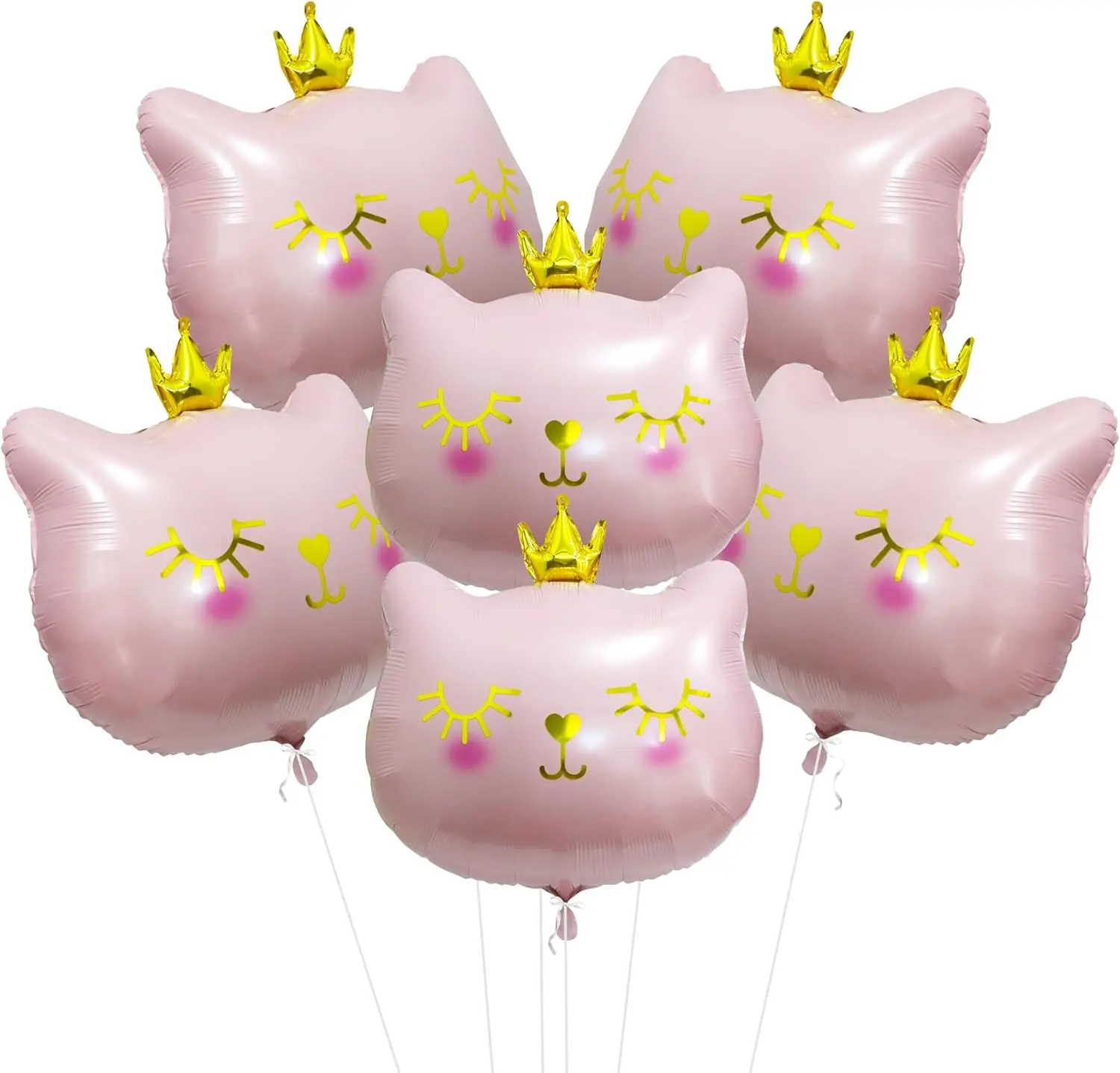 2/4 Stück Rosa Kronen-Katzen-Folienballon Niedlicher Cartoon Schwarzer Miau Haustier-Ballon Katzen-Tier-Party Geburtstagsdekoration Baby-Shower-Zubehör – Detail 10