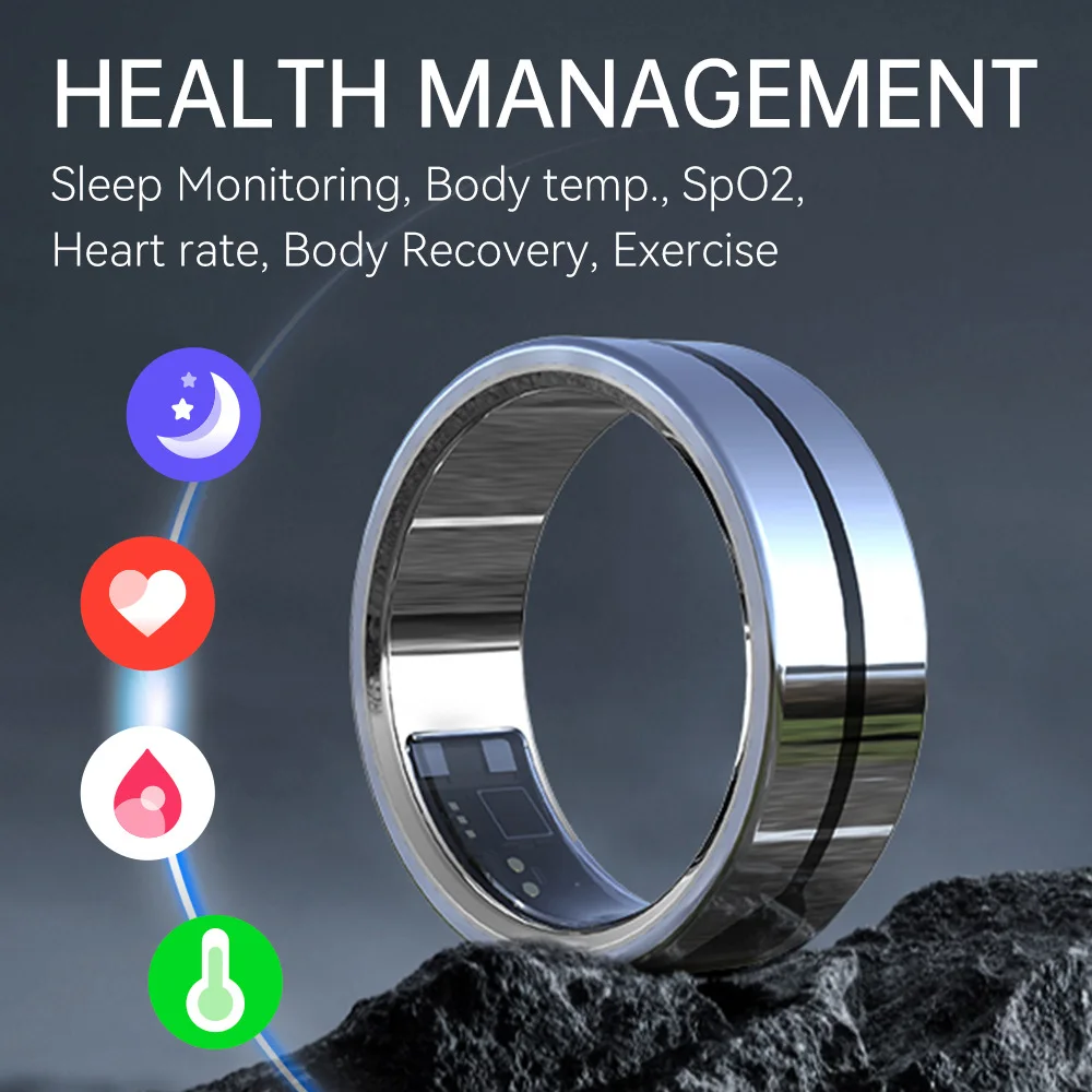 2025 حلقة ذكية جديدة أندرويد App التحكم الرياضة جهاز تعقب للياقة البدنية مقاوم للماء ضغط الأكسجين/النوم/معدل ضربات القلب/الخطوة #4