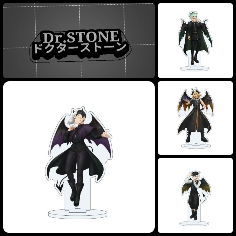 Soporte acrílico estilo demonio Senku Ishigami figura soporte placa Cosplay Prop decoración Anime Dr. Stone periférico regalos 15cm