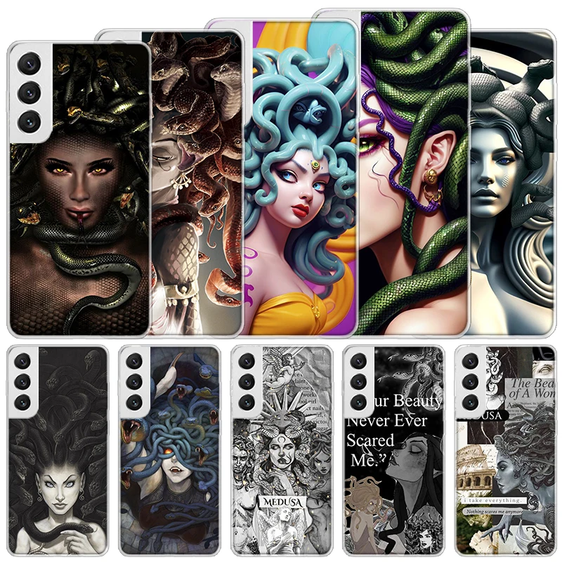 Medusa Greek Mythology Soft Case For Samsung Galaxy S24 S23 S22 S21 Ultra S20 FE S10 Plus Phone Cover S9 S8 + S10E Funda Coque