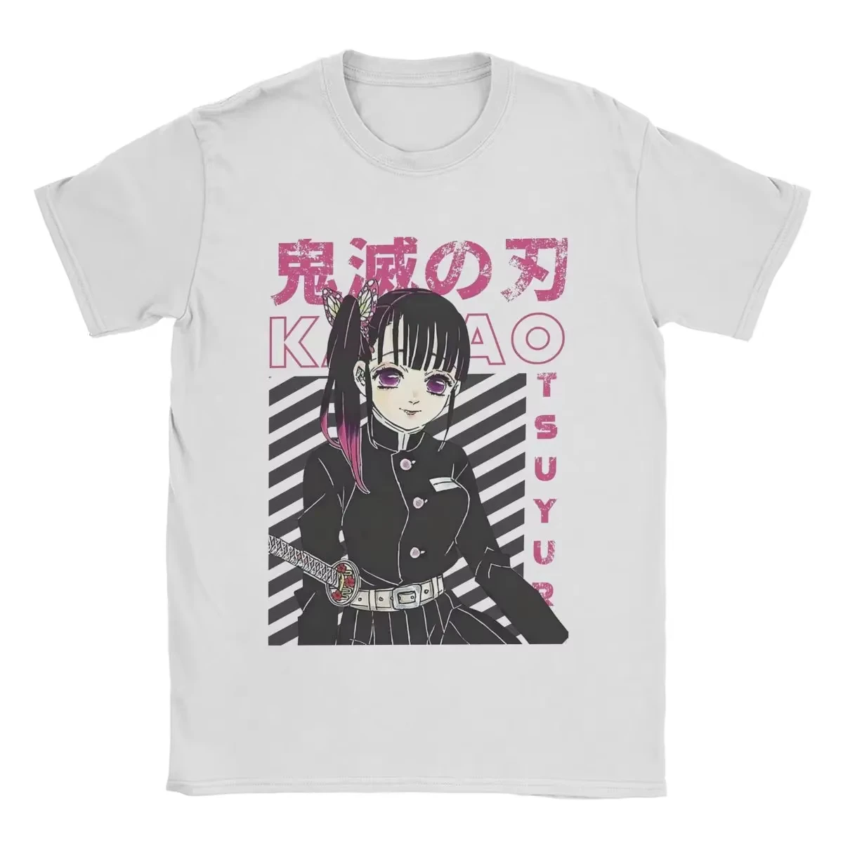 Camisetas De Kanao Tsuyuri, Personaje De «Demon Slayer», Para Hombre, Divertidas, De Algodón Puro, Con Cuello Redondo Y Manga