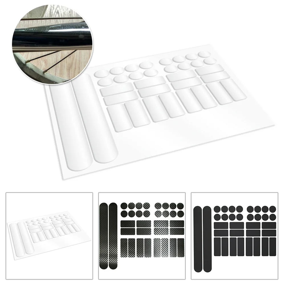 

1 Set Bicycle Protective Film Bicycle Sticker Frame Protection Carbon Film Mountain Bike Chain Sticker Optional Color