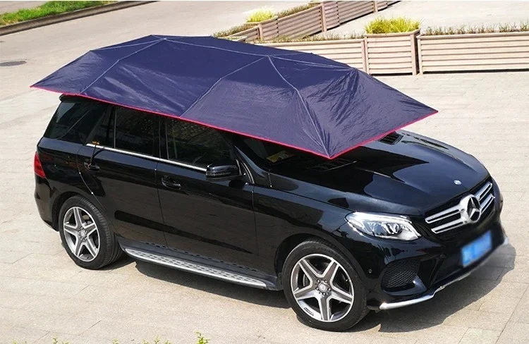 4.2m 4.8m anti-uv kit semi-automatic outdoor car roof shelter vehicle tent windshield sunshade cover car umbrella sun shade