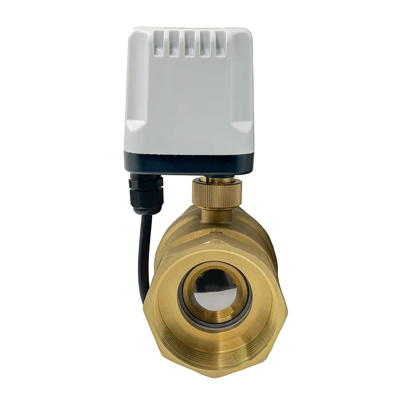 1/2\'\' 3/4\'\' 1\'\' 1-1/4\'\' 2 Inch IP65 Waterproof Motorized Ball Valve 2 Way Brass Electric Ball Valve Big Torque Metal Motor