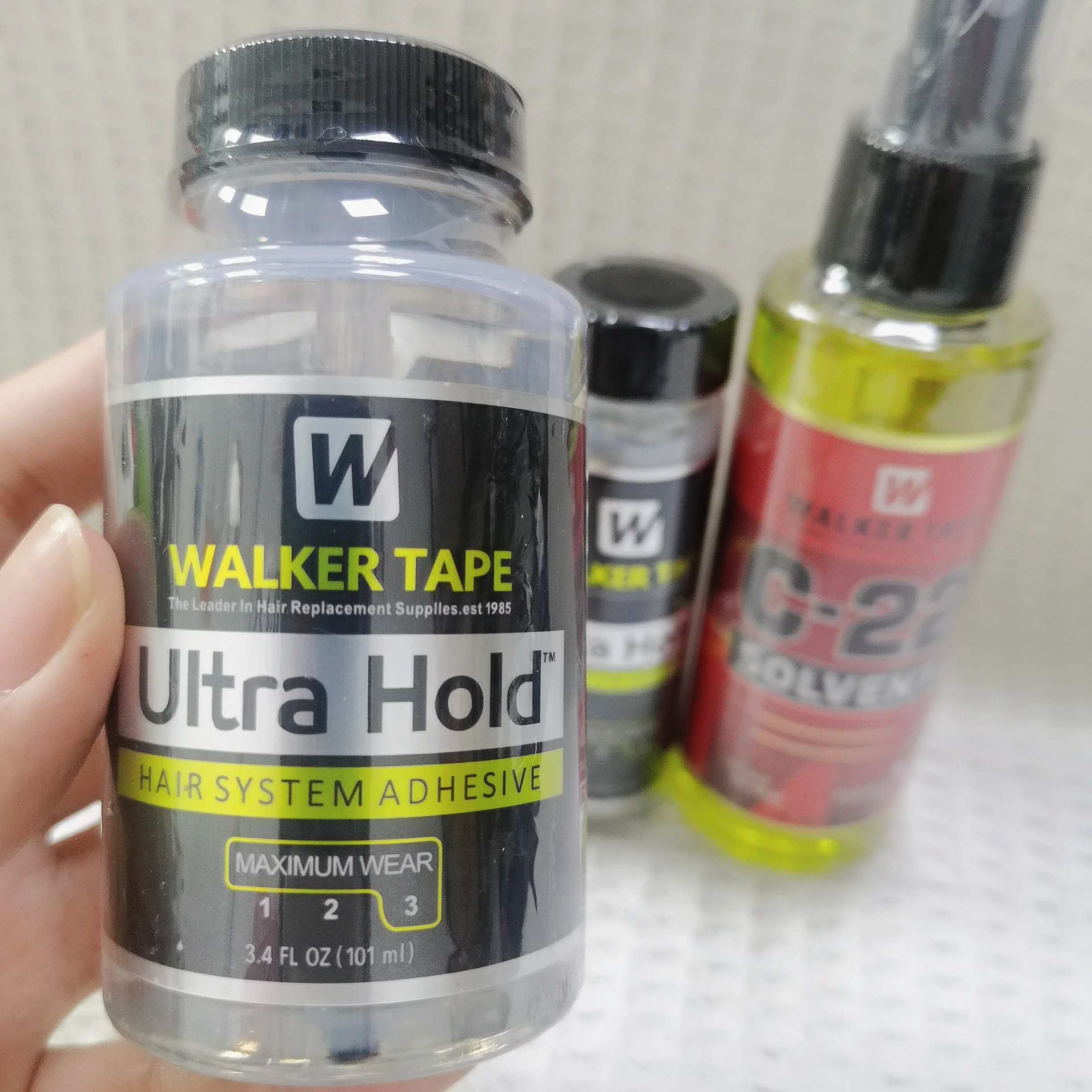 0.5/1.4/3.4 FL OZ نظام الشعر الترا عقد لاصق ماكسيمون ارتداء 3 شريط ووكر الزعيم في استبدال الشعر Supplles.est
