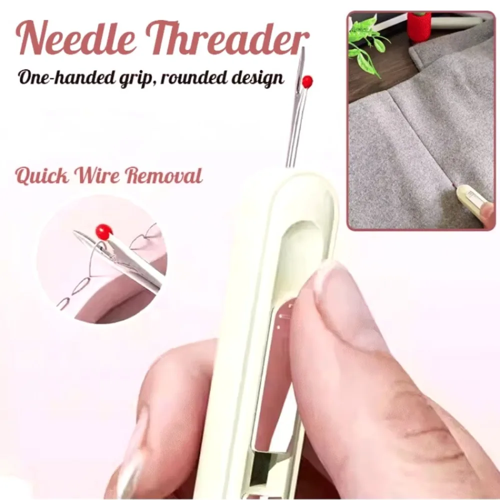 Needlework Threading Needle Threader Double Head DIY Sewing Accessories Picking Thread Remover Embroidery Cross Stitch 2in1