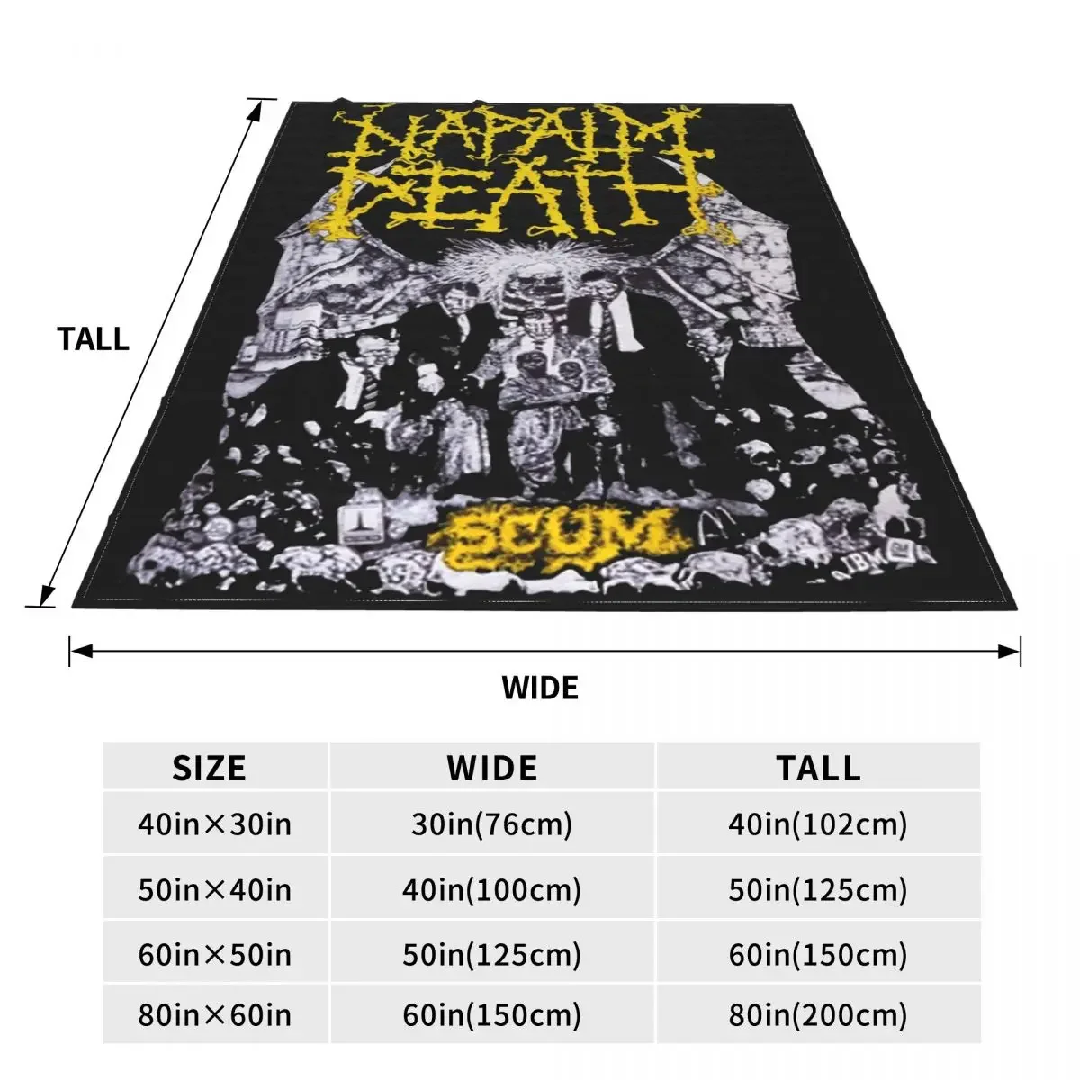 Napalm Death Black Metal Band Merch Blanket Fleece Bed Throw Blankets Relax Warm for Travel Pluszowa cienka kołdra