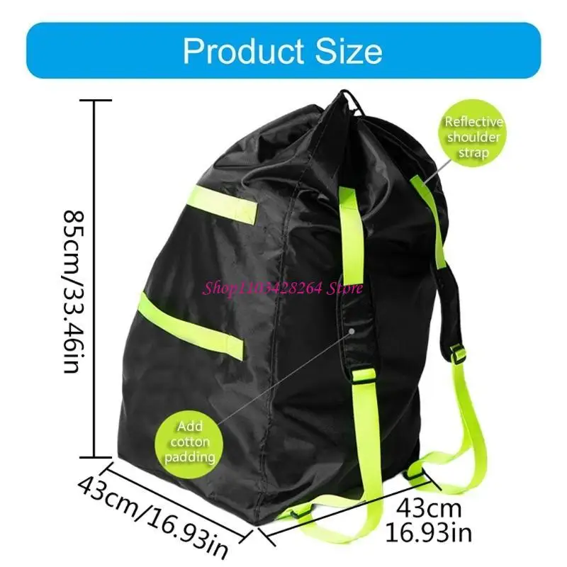 غطاء مقاعد معززة صغيرة مع أشرطة قابلة للتعديل وقماش مقاوم للماء، حقيبة تخزين مقاعد سلامة الأطفال للسفر بالطائرة #6