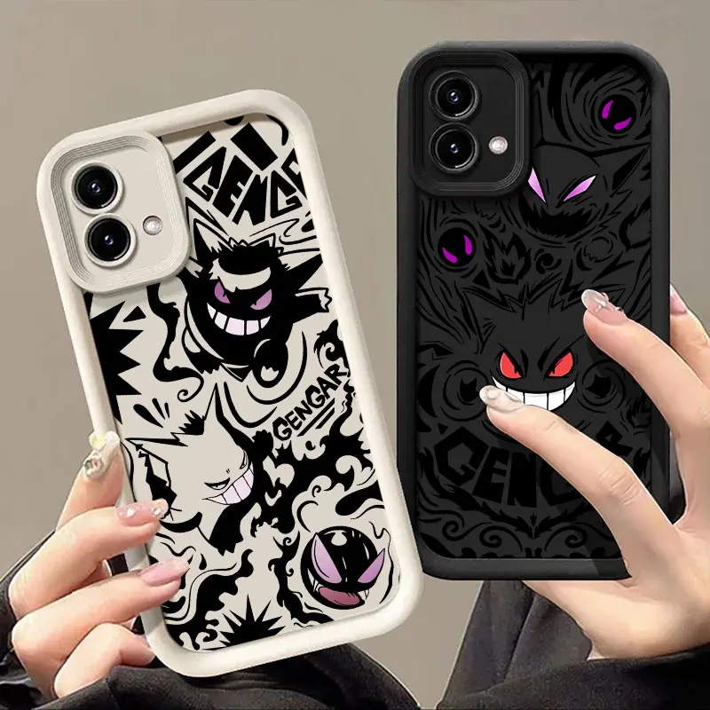 

Pokemons Gengar Mewtwo Anime Phone Case For Motorola Moto Edge 60 50 Fusion 40 NEO G85 G84 G75 G54 G53 G35 G34 G22 G15 G14 Cover