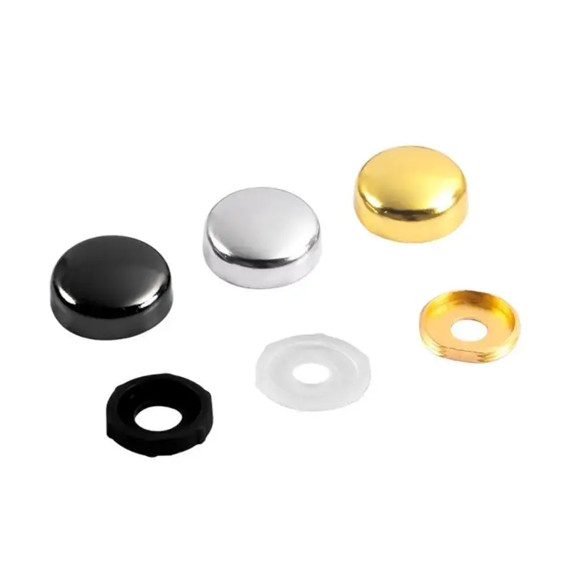 652F 20Pcs Mirror Fixing Screws Plastic Washers 16mm Mirror Screws Caps Decorative Screw Cover Fastener Easy to Use