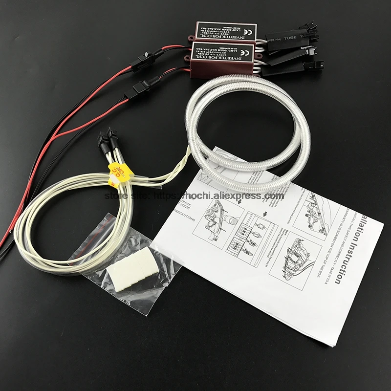 For Subaru Impreza WRX STI 2007 2008 09 10 2011 HochiTech WHITE 6000K CCFL Headlight  Angel Demon Eyes Kit Angel Eyes Light - view 2