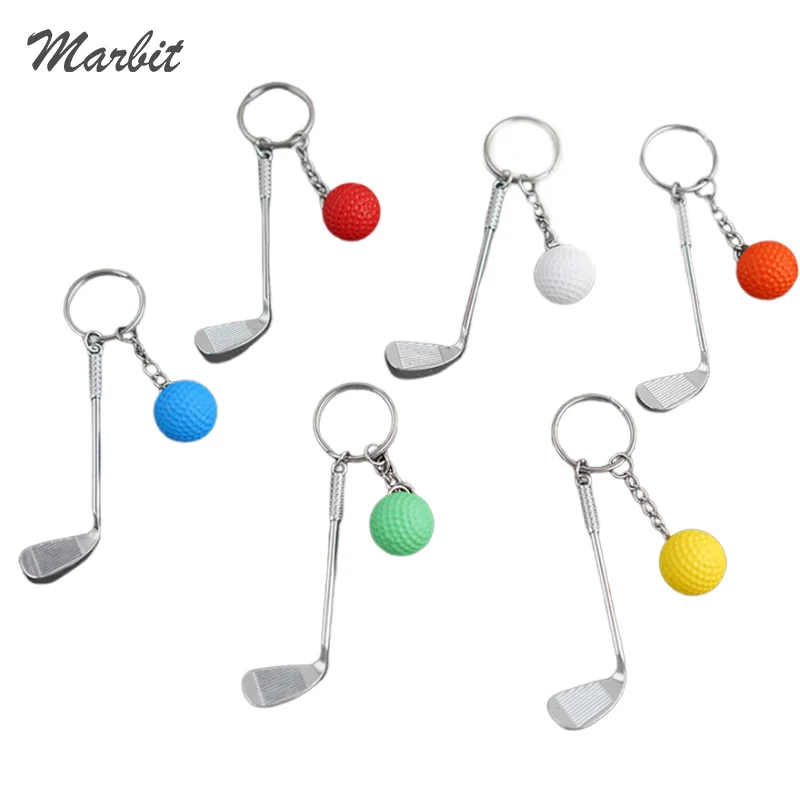 Golf Ball Key Chain Top Grade Metal Keychain Car Key Chain Key Ring Sporting Goods Sports Gift For Souvenir Ball Key Ring