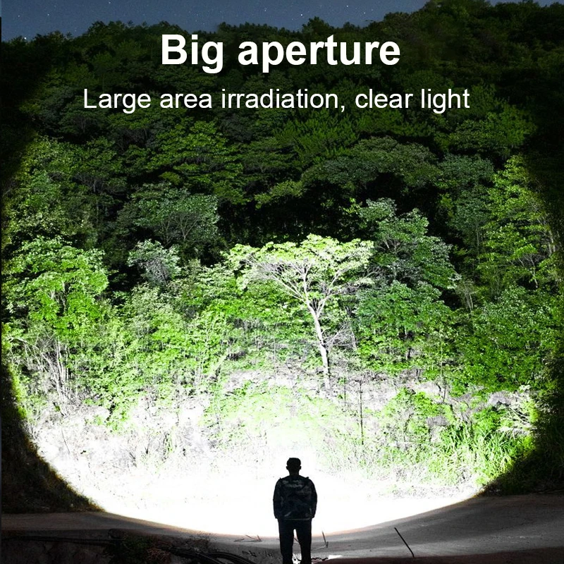 600W LED Ultra Powerful Flashlight Long Shot 5500M Rechargeable Lamp Zoomable Flash Light Tactical Flashlights Super Bright Lamp