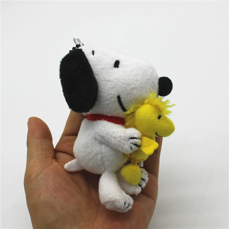 1piece High quality Universal cute dog Peanuts Woodstock pendant Toys   Keychain Chain hair band plush stuffed animal toys