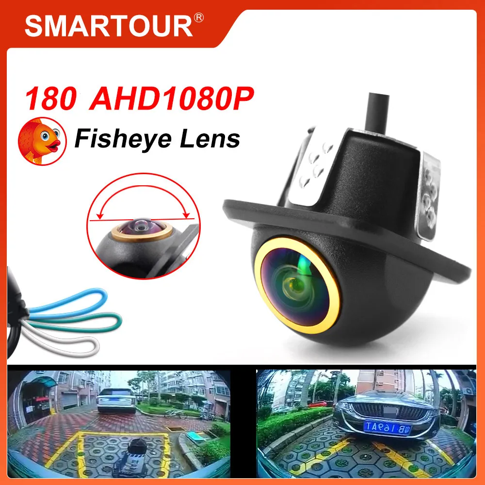 Smartour 4K AHD 1080P Car Rear View CameraParking Monitor Waterproof Ultra-clear HD Night Vision 180 Degree Reverse Camera