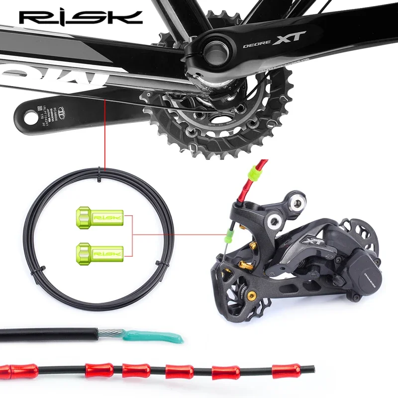 RISK 3M Bicycle Slick Lube Liner Catheter Kits MTB Road Bike Shift Cable Catheter Oil Tube Pipe Housing Brake Inner Cable Line
