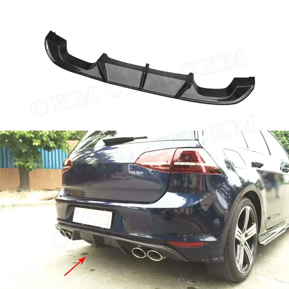 MK7 Carbon Fiber Rear Bumper Lip Diffuser Body Kits for Volkswagen Golf 7 VII R Rline Hatchback Not Standard 2014-2017 R Style