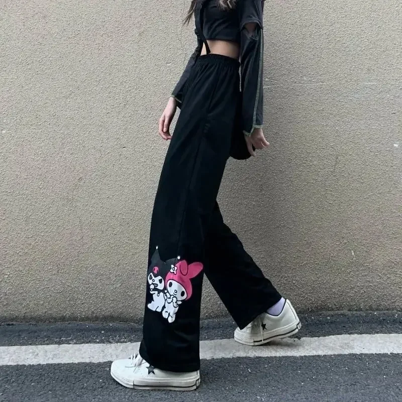 

Sanrio Summer My Melody Female Student Casual Wide Leg Pant Harajuku Plus Size Loose Versatile Kuromi Sweatpants Women Y2k Pants