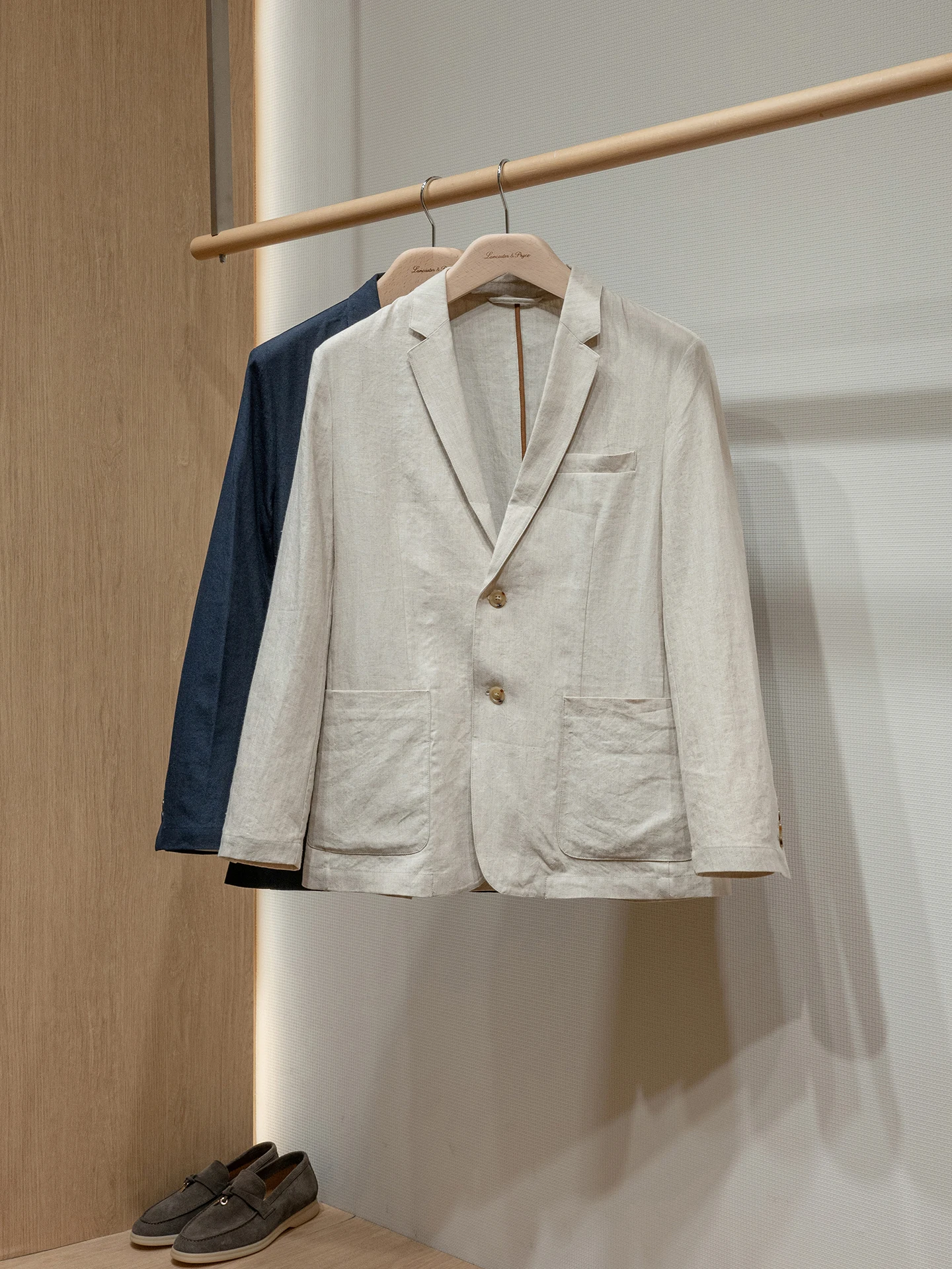 

Casual Men's Linen Silk Blend Suit Jacket Breathable Double Slit Standard Fit Adult Wear Daily Commute Business Two Button