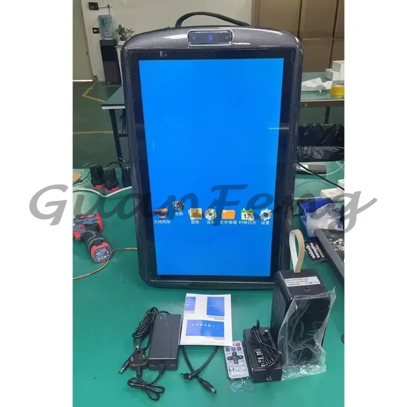 Battery Powered Mobile Backpack Advertising Display, Outdoor Portable LCD LED Screen Backpack Advertisement Player