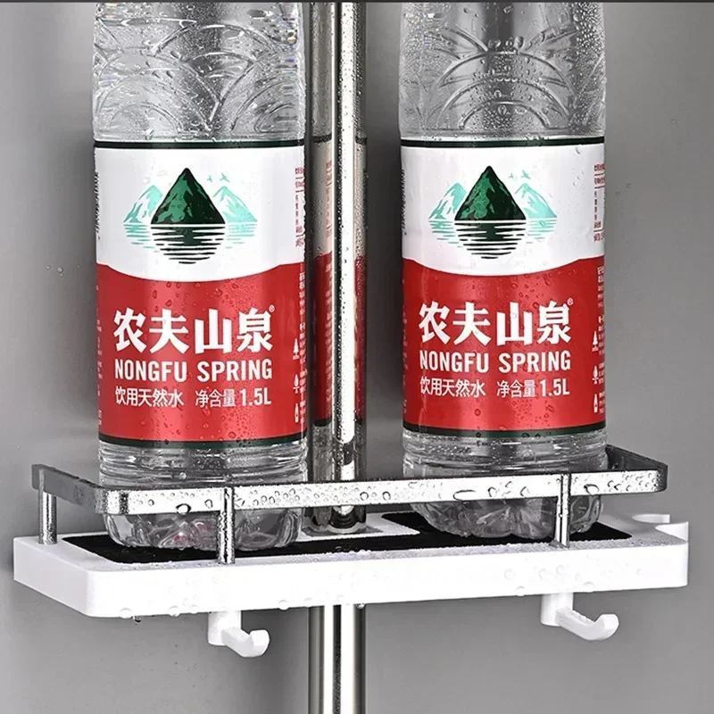 Shower Shelf Home Bathroom Lift Bracket Without Holes Bathroom Shower Rod Tray Home Storage Shelves & Racks arrangement
