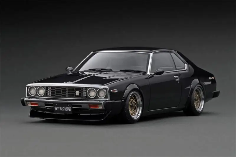 IG 1:18 Nissan Skyline 2000 GT-ES (C210) Black limited80 Model Car