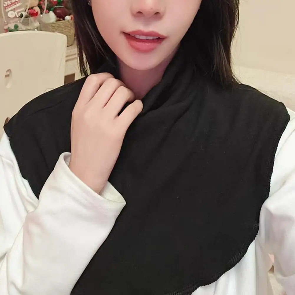 Breathable Fake Collar Women’s Fake Collar Accessory Thickened Soft Scarf Neckpiece Solid Color Comfortable Removable Clothing