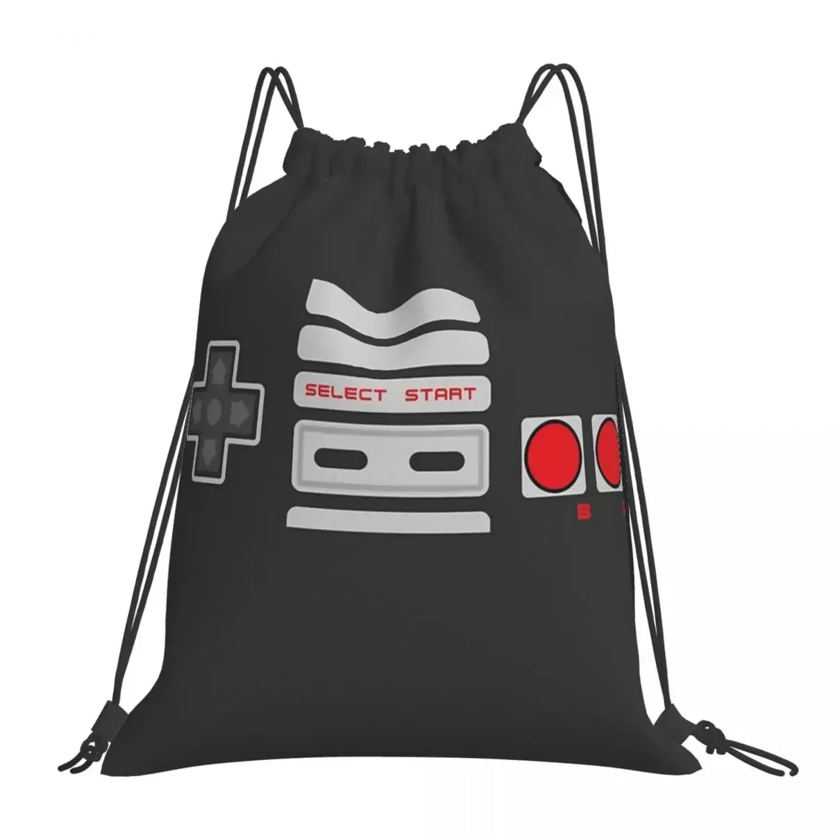 Vintage Video Game Controller Backpacks Drawstring Bags Drawstring Bundle Pocket Storage Bag BookBag For Travel Students