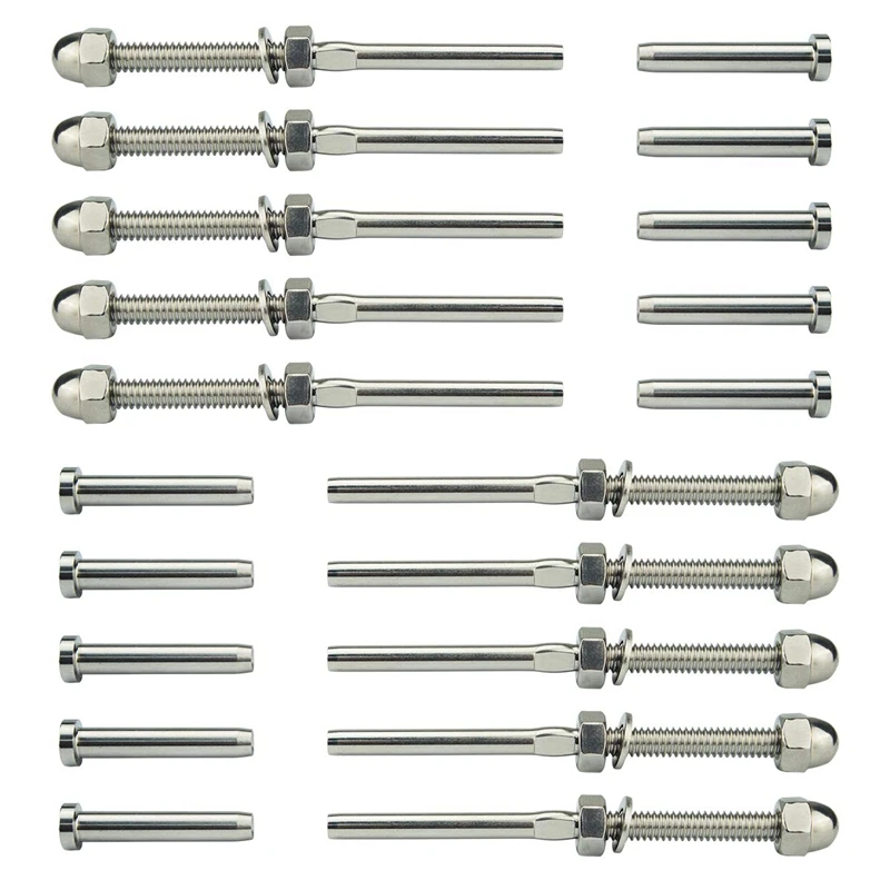 

Комплект резьбовых болтов и педальных шаровых кабельных перил, концевой фитинг 0,32 см, судовой класс T316, нержавеющая сталь, лестничная направляющая для протектора, деревянная направляющая