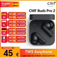 Global Verison CMF by Nothing Buds Pro 2 50 dB Hybrid Active Noise Cancellation Wireless Earbuds IP55 BT5.3 CMF Buds Pro 2