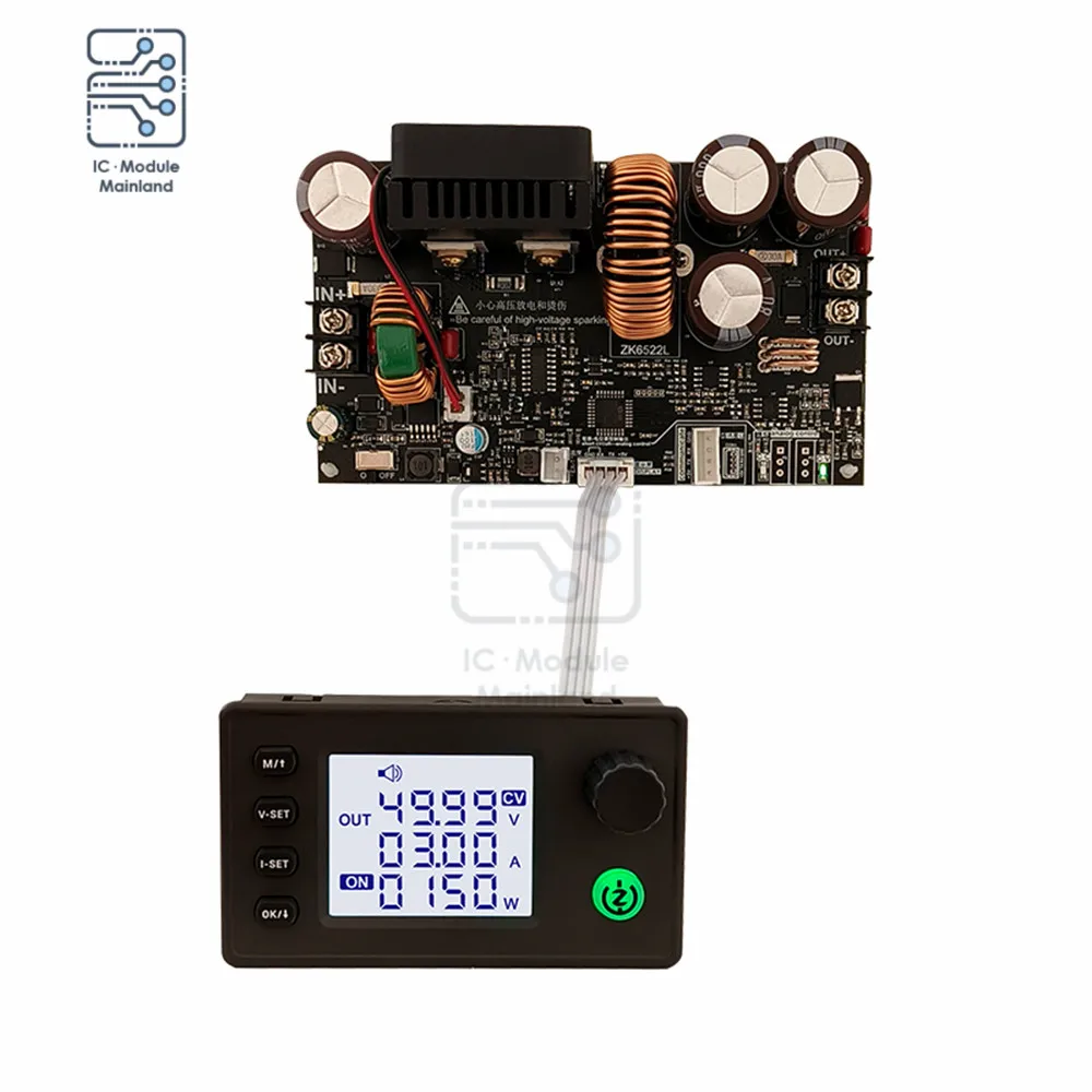 DC6-75V ZK-6522 CNC Step-Down DC 22A/1400W Adjustable Voltage Regulator Power Supply Constant Voltage Constant Current Module