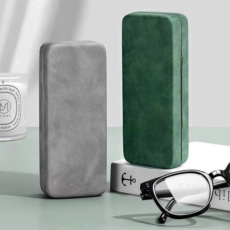 Retro Minimalist Portable Glasses Case Shock-Resistant Drop-Proof Eyeglass Storage Box Unisex Large-Capacity Eyeglass Case