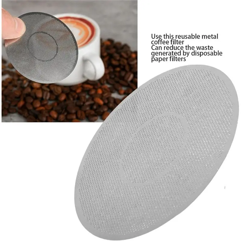 ABJO-2Pcs Reusable Metal Coffee Filter, 62Mm Stainless Steel Disc Filter,For Aeropress Coffee Maker For Multiple Use