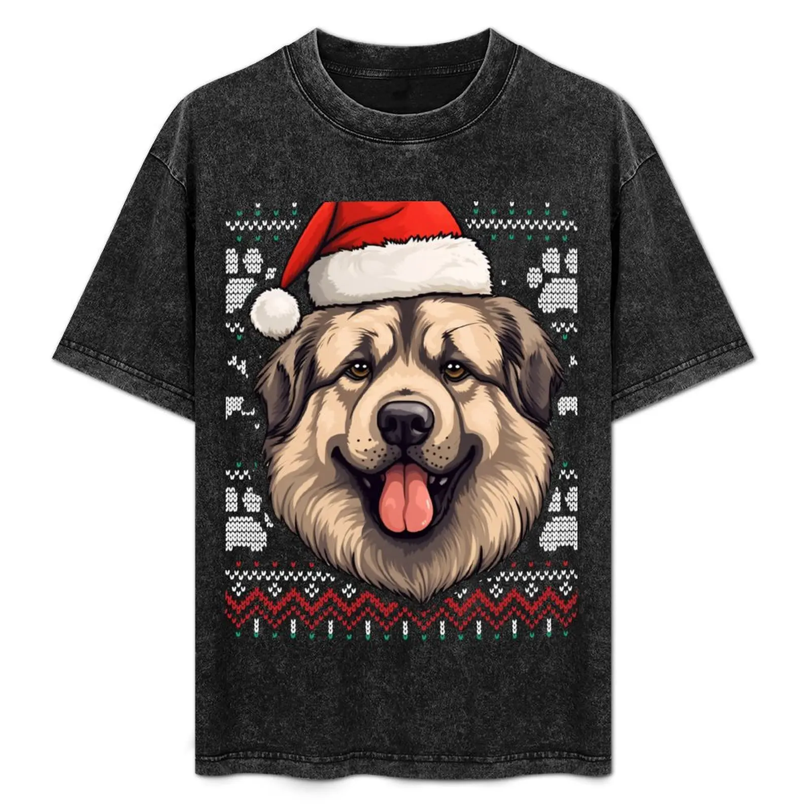 

Caucasian Shepherd Ugly Sweater Christmas T-Shirt clothes summer top man clothes mens funny t shirts