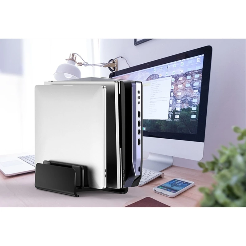 Aluminum Alloy Desktop Laptop Stand Support Rack Adjustable 4 Slot Laptop Desk Holder Dock Base for Laptops Tablet
