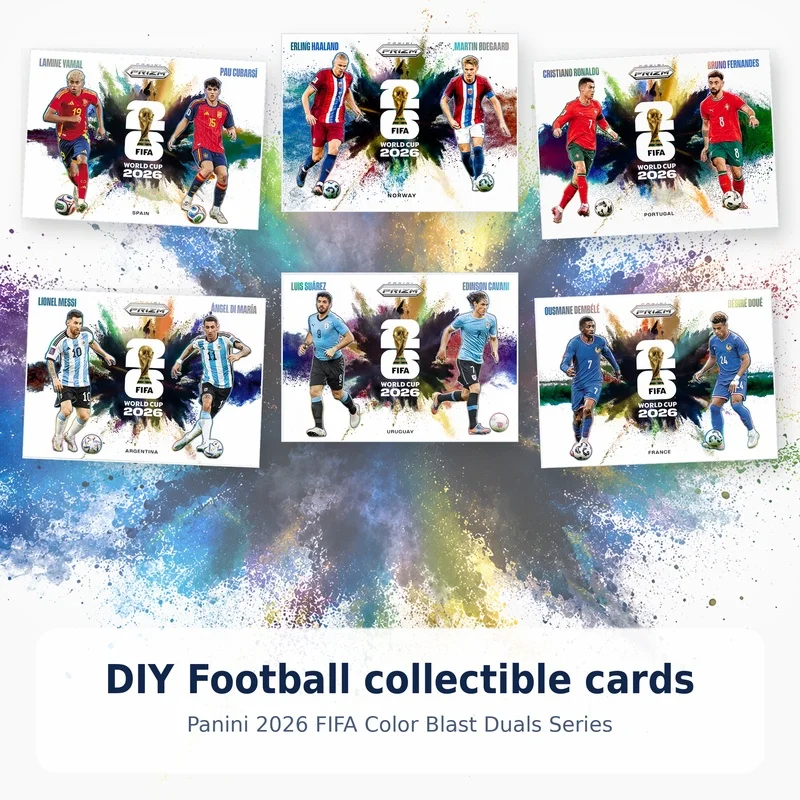 DIY Homemade Panini Signature Card Lionel Messi Lamine Yamal Erling Haaland Cristiano Ronaldo Character Collection Card Toys GIF