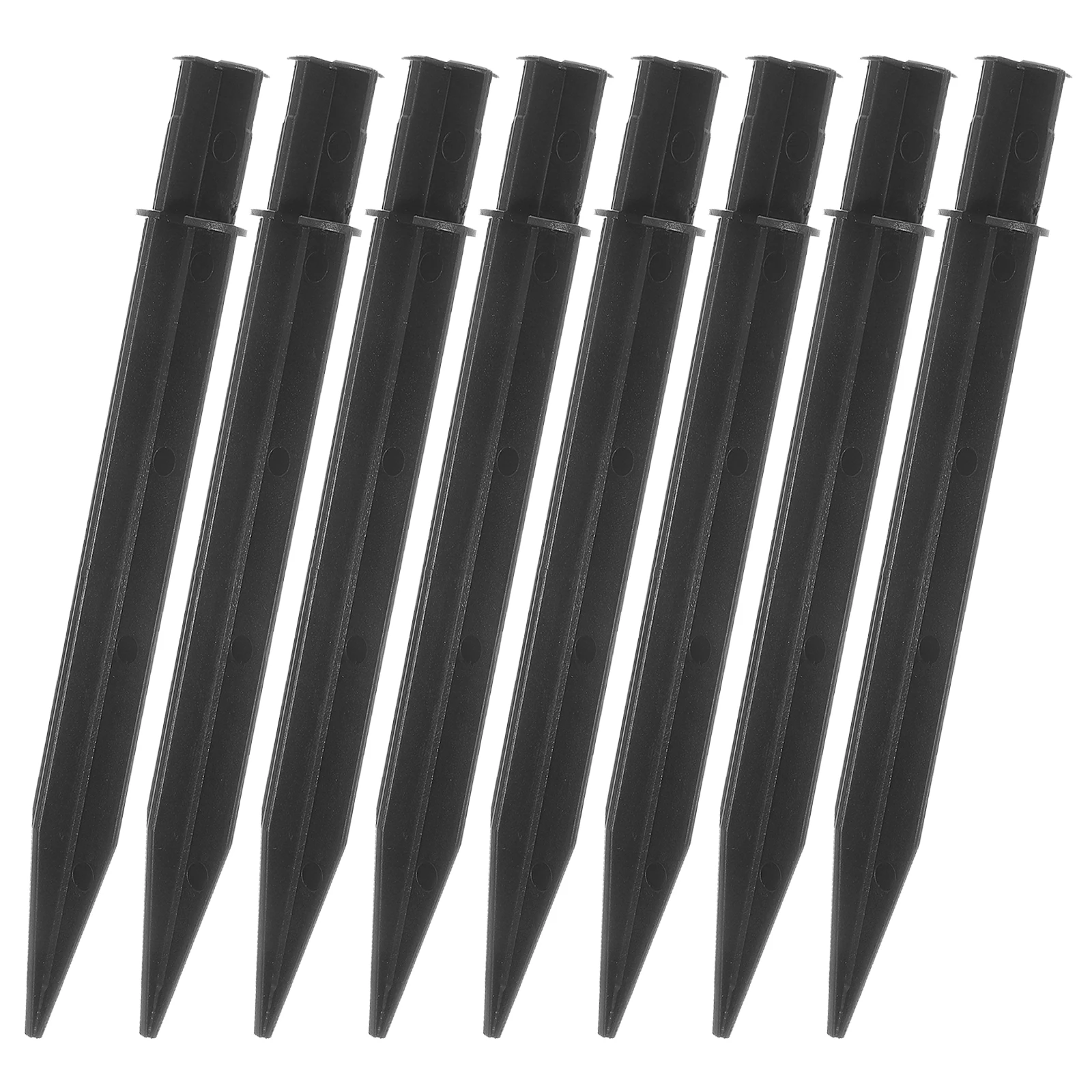 8 pezzi di ricambio per luce solare, palo da terra, 12 cm, in plastica, resistente al vento, per esterni, giardino, prato, lampada, percorso, lampade, paesaggio