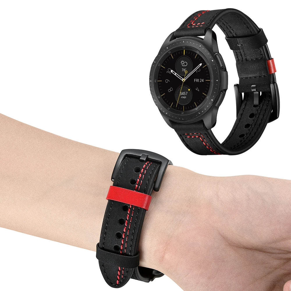 Кожаный ремешок 22 мм 20 мм для Samsung Galaxy Watch 7 6 5 4 40 мм 44 мм Браслет-браслет для Huawei Watch GT5 GT4 46 мм Браслет Correa