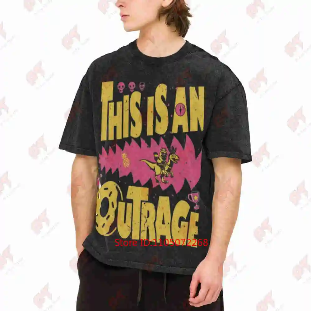 This Is An Outrage Princess Donut Cat Dungeon Crawler Carl LitRPG Lovers Book Series Vintage Washed Tee Pure Cotton T-Shirt