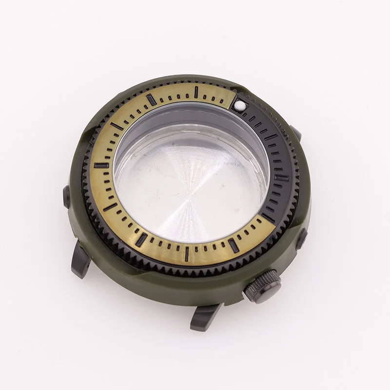 45mm Blue Tuna Canned Watch Cases for Seiko Mod Kit NH35 NH34 Automatic Mens Replacement Parts