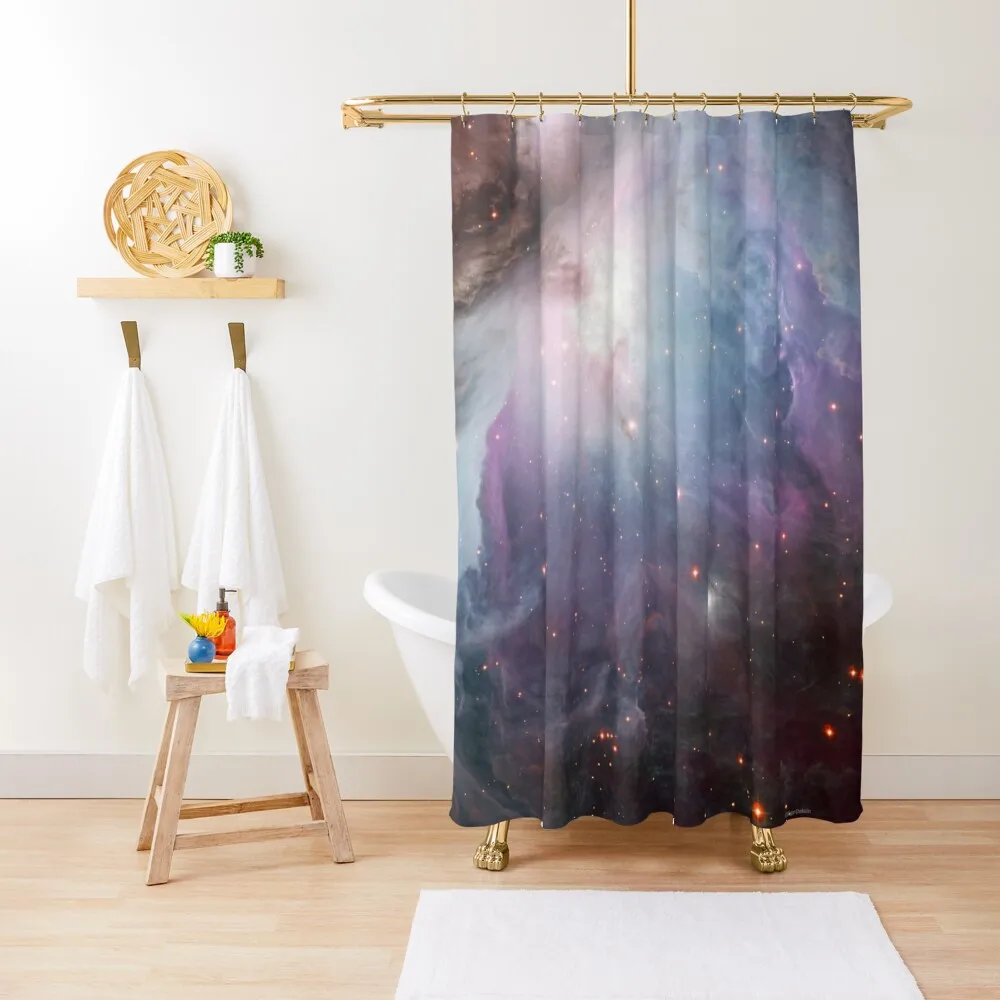 

Orion Nebula pastel violet purple turquoise blue star formation M42 Messier 42 ESO Space Telescope Picture HD HIG Shower Curtain