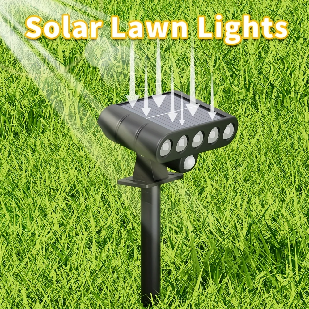 بقعة ضوء الشمس في الهواء الطلق مصباح بعمود بالطاقة الشمسية 3-وضع مقاوم للماء الأضواء الشمسية لساحة حديقة مسار Flowerbed شجرة الإضاءة #2