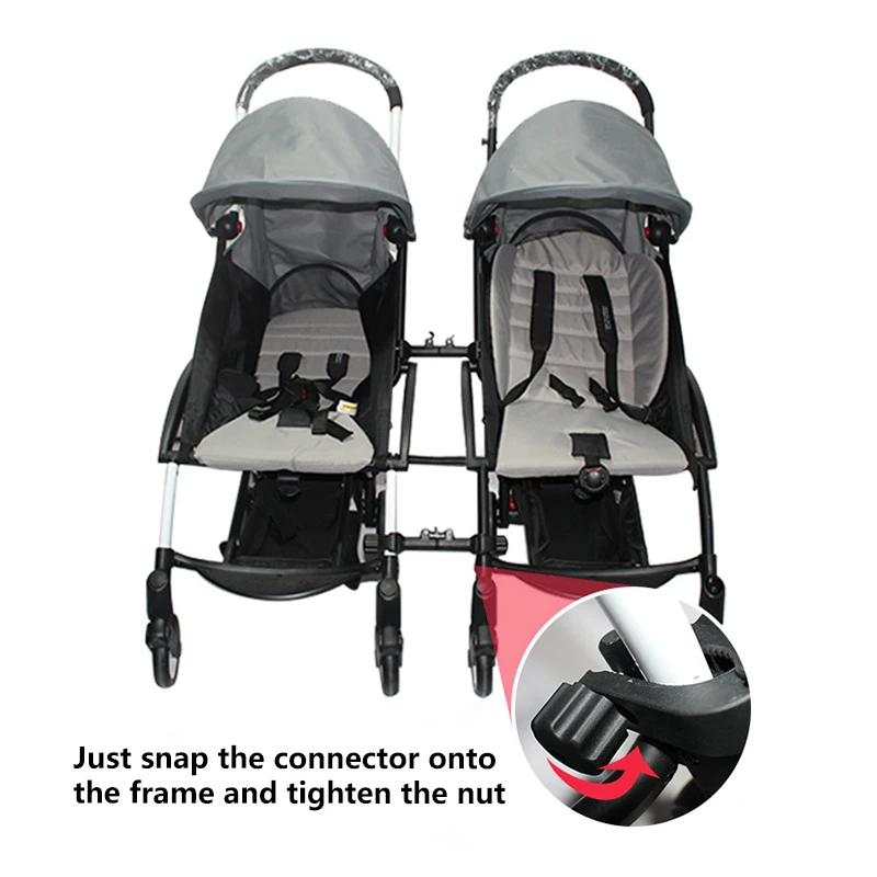 Imagem -02 - Leve Folding Baby Stroller Conector Destacável Mesmo Modelo Twin