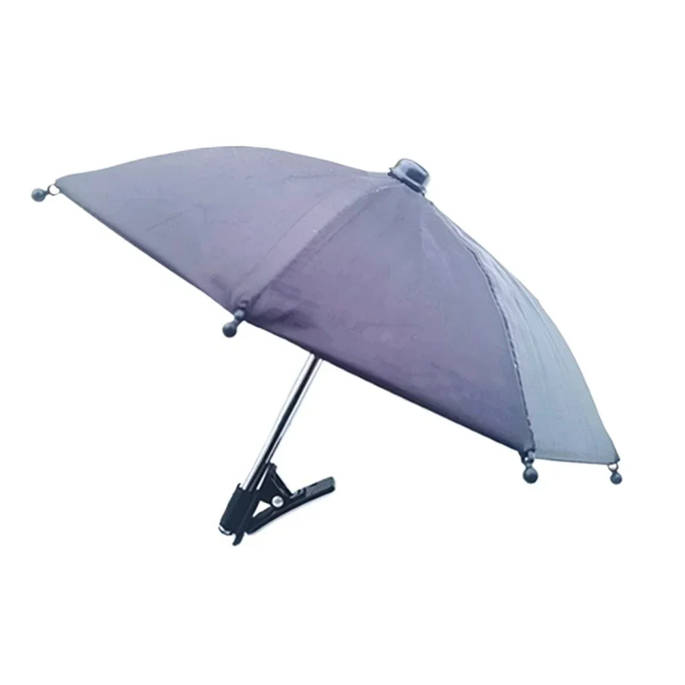 Anti-Reflective Phone Umbrella Cell Phone Rainproof Umbrella Outdoor Use Rainy Days Adjustable Clip Height Bump Cloth Fabric