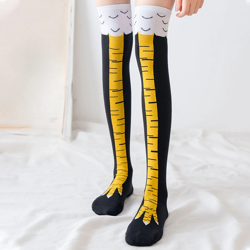 Women's Thin Chicken Foot Leg Design Socks Summer Fitness Sports Stockings for New Spring Autumn