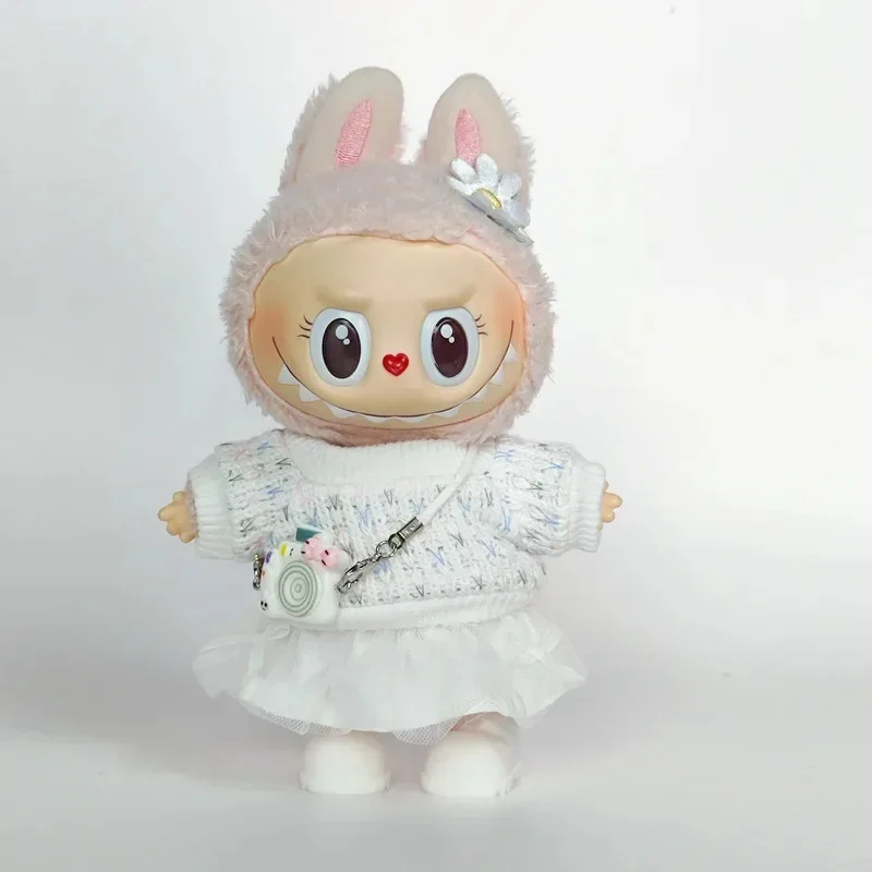 

1st/2nd Gen Labubu Sit Sit Outfit Set Kawaii Bow - Accent Party Dress Cute Fashion Collectors & Kids Gift