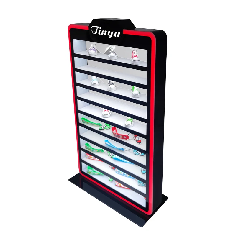 custom.Custom Acrylic Graded Trading Card Keychain Display LED RGB Lighting Display Rack