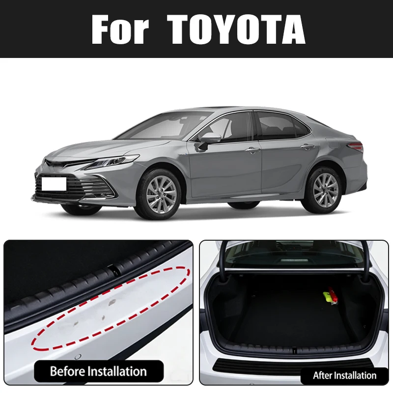 

Universal Anti-scratch Car Trunk Door Sill Plate Protector For Toyota Camry Corolla RAV4 Hilux Fortuner Yaris Land Cruiser