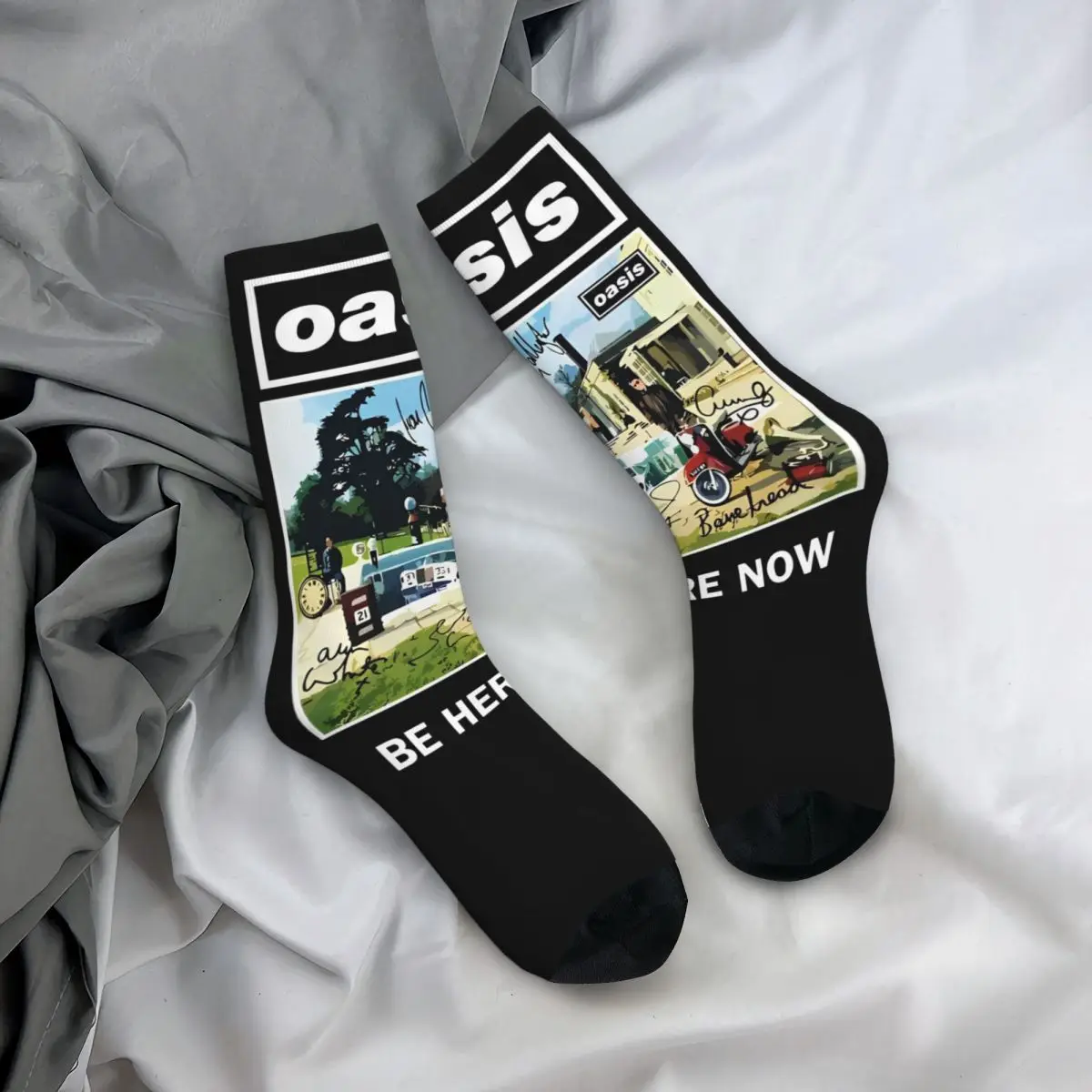 Autumn Winter Hip-hop Unisex Sign Rock Band British Albums Socks O-Oasis Non-slip Football Socks