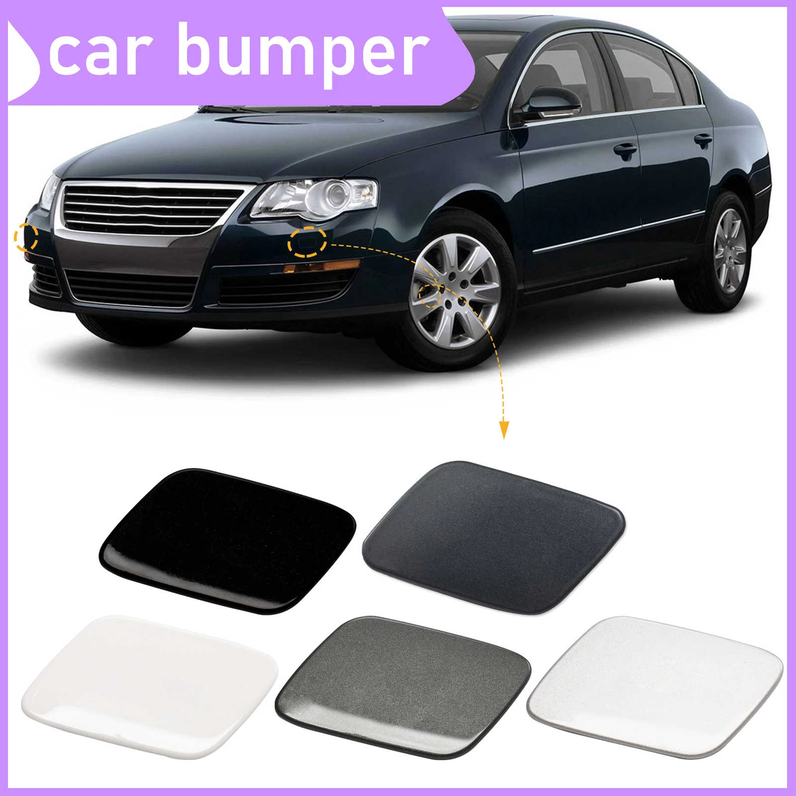 

Front Bumper Headlight Headlamp Washer Jet Spray Nozzle Cover Cap For VW Passat B6 2006-2010 Left Right 3C0955109A 3C0955110A